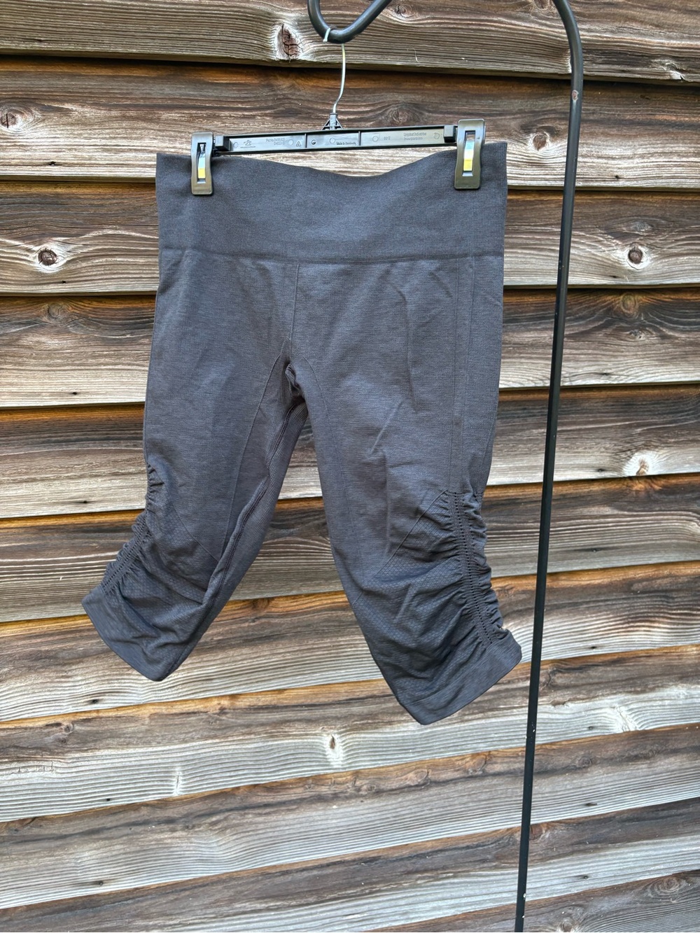 lululemon athletica Gray Ruched Capri Leggings